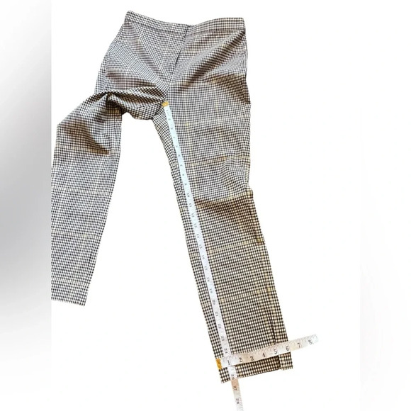 Theory Womens Ivory Multi Dale Portland Plaid Ankle Cropped Straight Pants - Picture 8 of 15